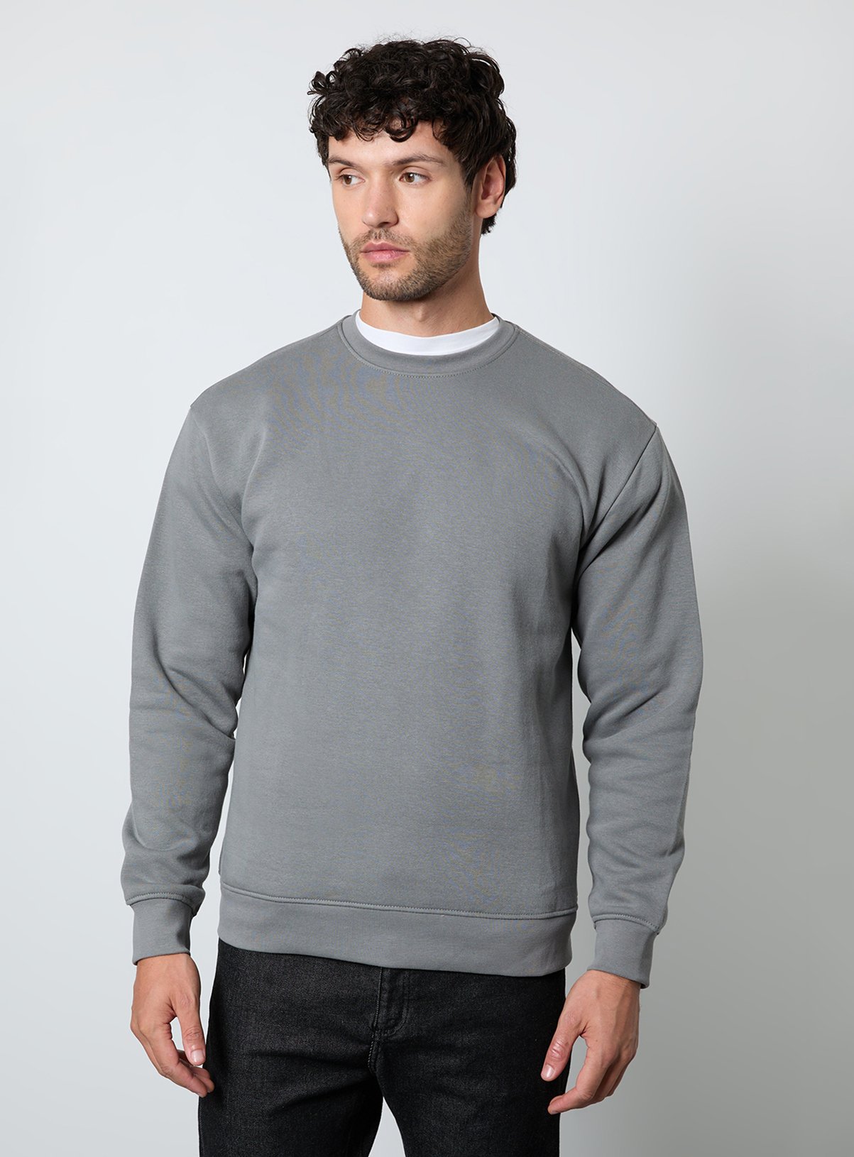 BURTON Mid Grey Crew Neck Sweatshirt XL - Image 1 thumbnail
